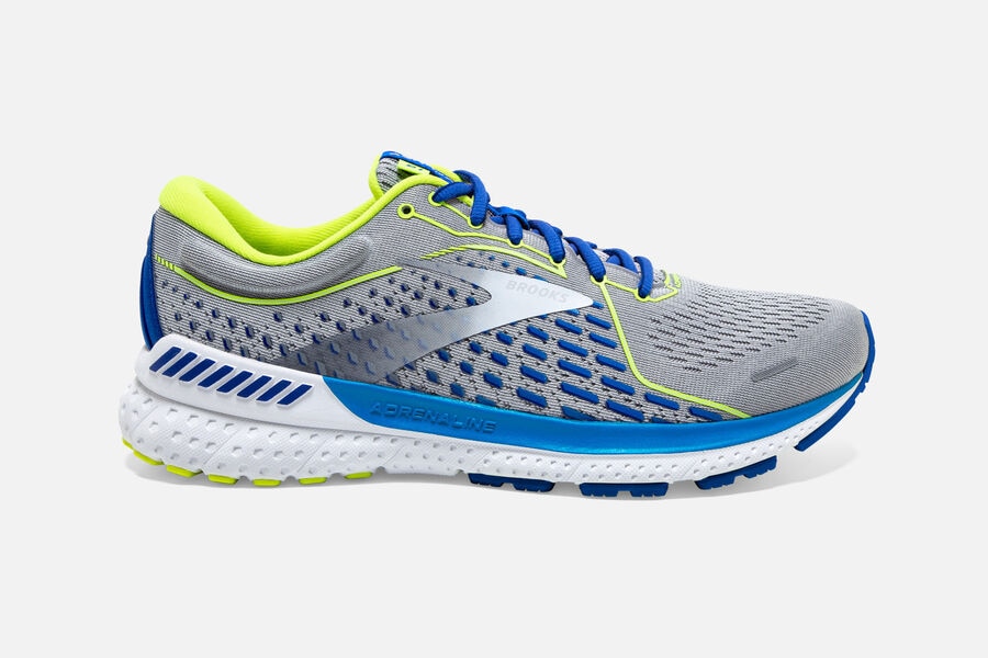 Zapatillas Running Brooks Adrenaline GTS 21 Hombre Gris/Blancas/Indigo Baratas HRYM86519